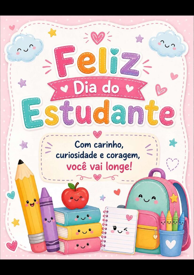 Cartões para dia do estudante engraçados e fofos ensino fundamental página 7